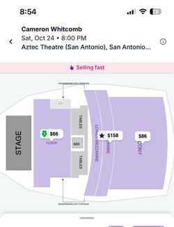 Tickets Cameron whitcomb