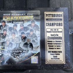 Pittsburgh Penguins NHL Hockey Plaque Photo Stanley Cup Champions 2009
