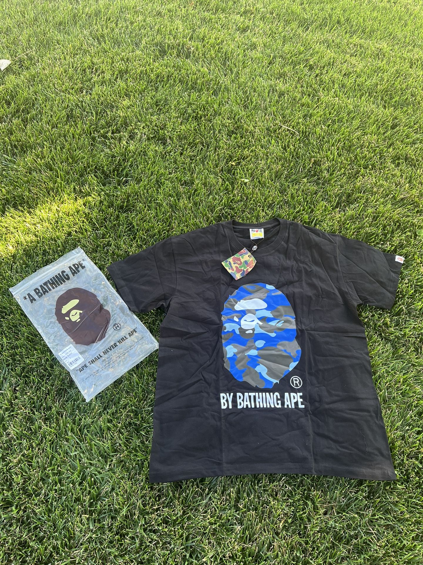 Bape Shirt, Blue And Black