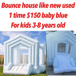 Bounce House Good Like New Conditions Used 1 Time Might Need Light Clean Bin Stored $150 Comes With Blower For Kids 3-8 Years Pick Up East Palmdale