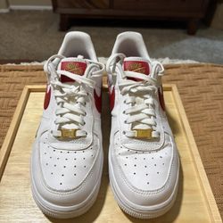 WMNS) Nike Air Force 1 Essential Low ‘White Gym Red’