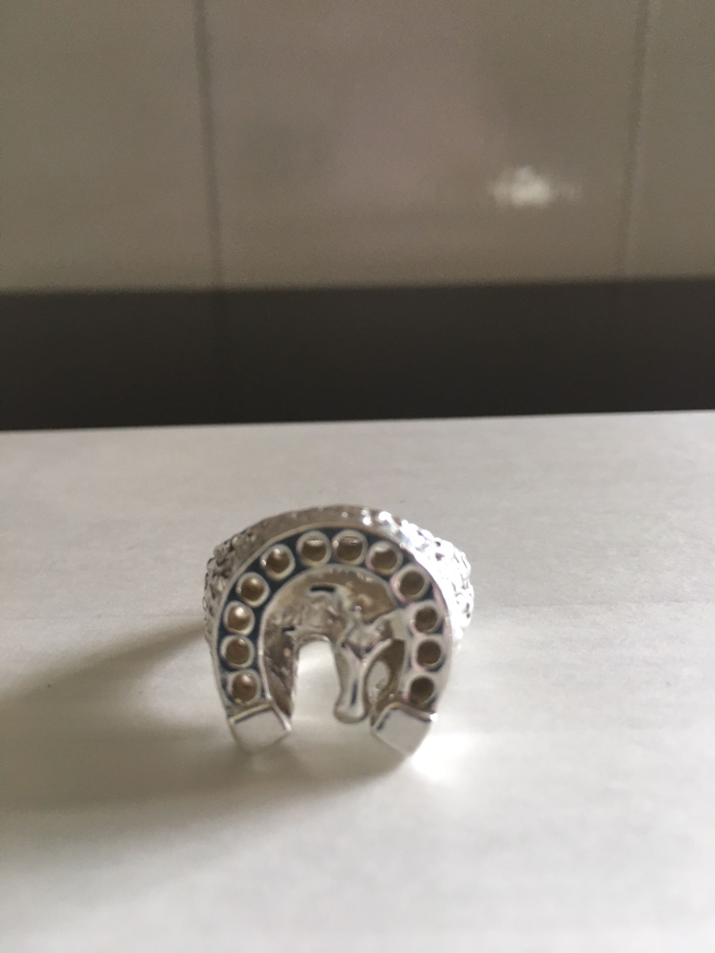 Horse silver 925 hablo español size 9