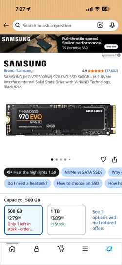 970 EVO 500GB