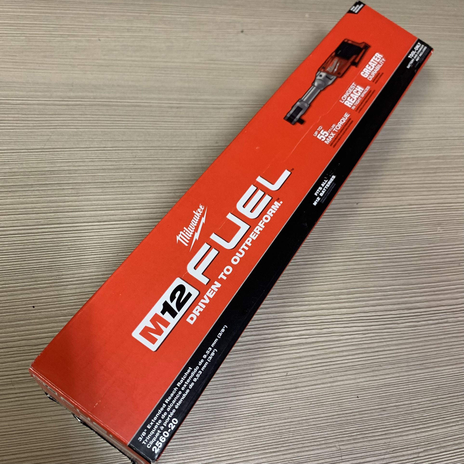 Milwaukee New 3/8” Extended Ratchet M12 Fuel Brushless
