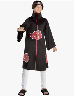 InSpirit Designs Adult Naruto Akatsuki Robe Cosplay Costume Multicolored with Accessories