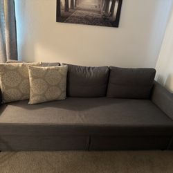 FRIHETEN Sleeper sofa, Skiftebo dark gray