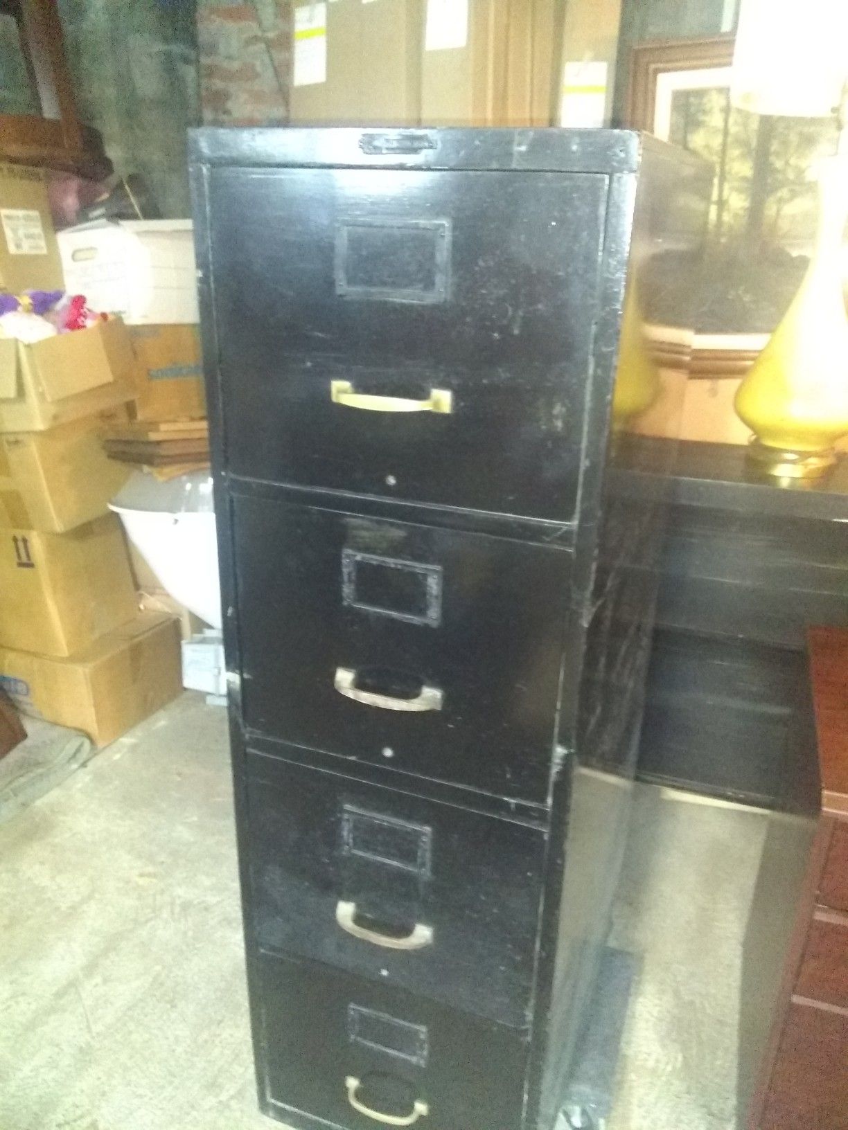 Antique wooden filing cabinets