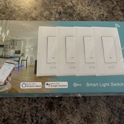 New In The Box 4 Pack Smart Light Switches 