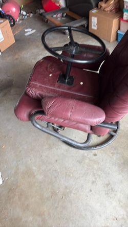 Leather chair and ottoman