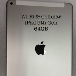 Wi-Fi & Cellular iPad 9th Gen 64GB