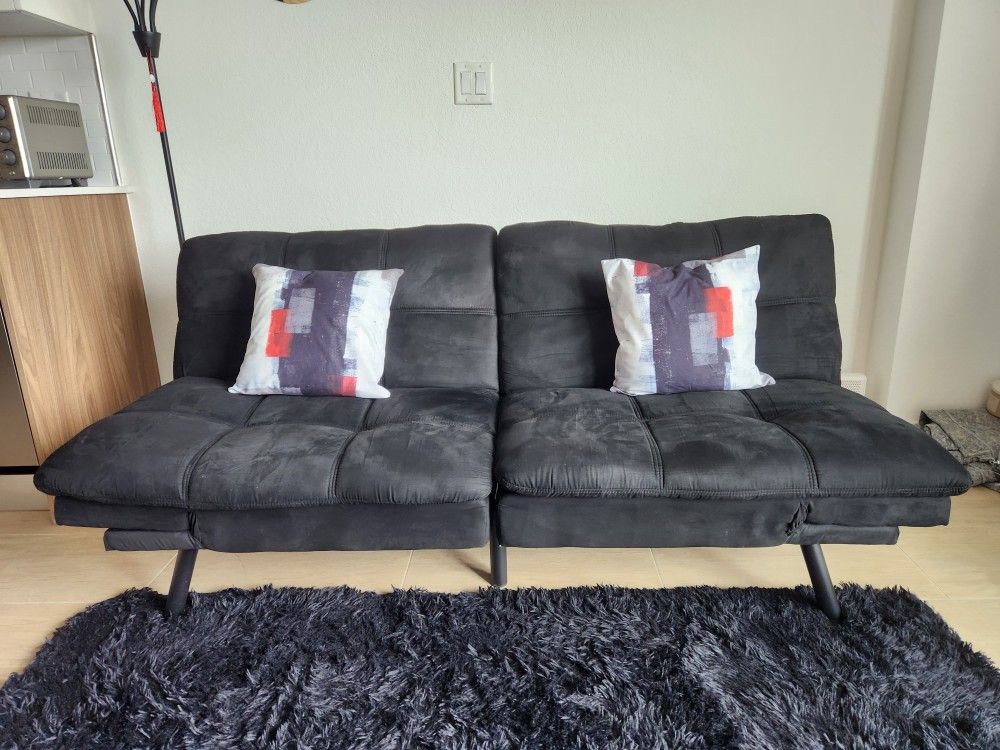 Memory Foam Futon Black