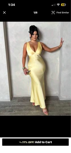 Yellow long dress