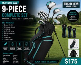 Golf 9 Piece Complete Set