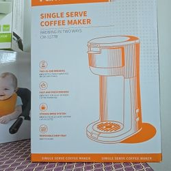 Famiworths Single Serve Coffee Maker K Pod or Ground New Open Box CM-1177B