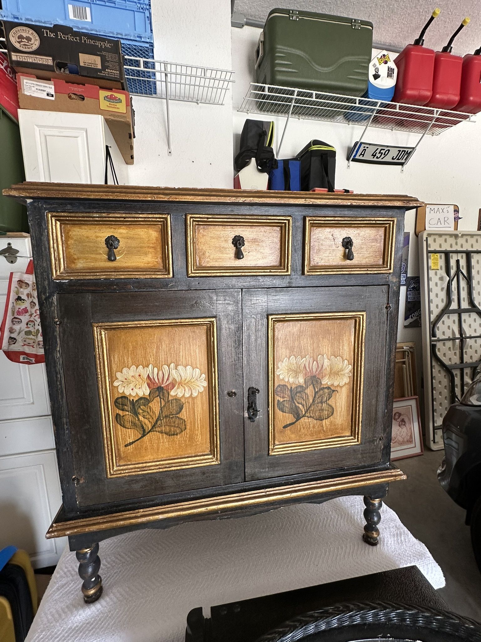 Antique cabinet 26.5 Wx 14D x 28.5 H