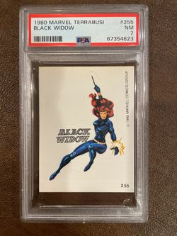 1980 Marvel Terrabusi Spanish #255 Black Widow PSA 7 Pop 2 , 4 Higher
