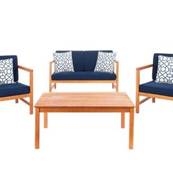 4 Piece Patio Set w/ Cushions 