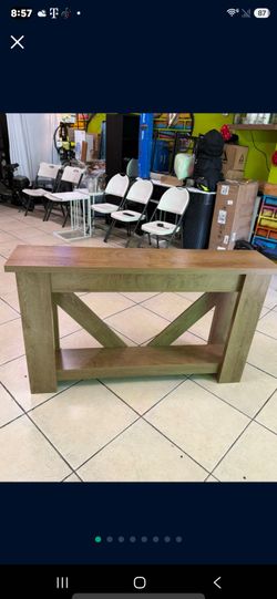 2-TIER SOFA TABLE . CONSOLE TABLE FOR HALLWAY
55in. Console Table, 2-Tier Sofa Table Hallway Table.
Measurements
L 55in. D 12in. H 32in