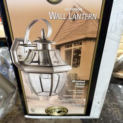 New Outside Light Brushed Nickel Finish
