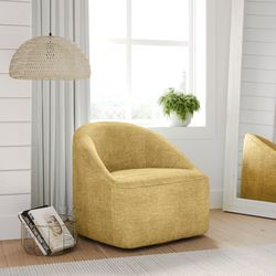 Lulu2 Gold Lulu Swivel Accent Chair