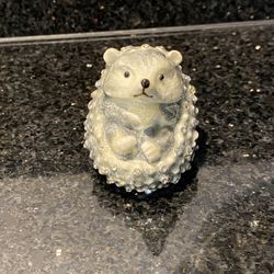 Porcupine Enameled Bejeweled Metal Jewelry Hinged Trinket Gift Box