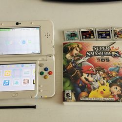 New Nintendo 3ds White With Games