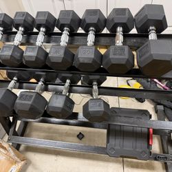 Dumbbells rack with 10-15-20-25-35 lb