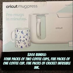 Cricut mug press with extra mugs Bundle 