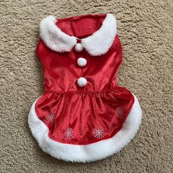 Dog Mrs. Clause Christmas Pet Dress, Red