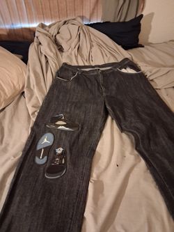 Jordan Brand Graphic Denim Jean size 40 × 32