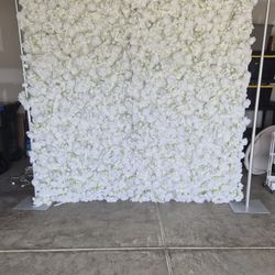 8x8 3D White Floral Backdrop
