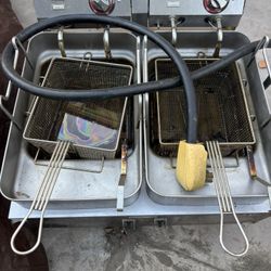 Commercial Restaurant Electric Double Deep Fryer Countertop. Works Great