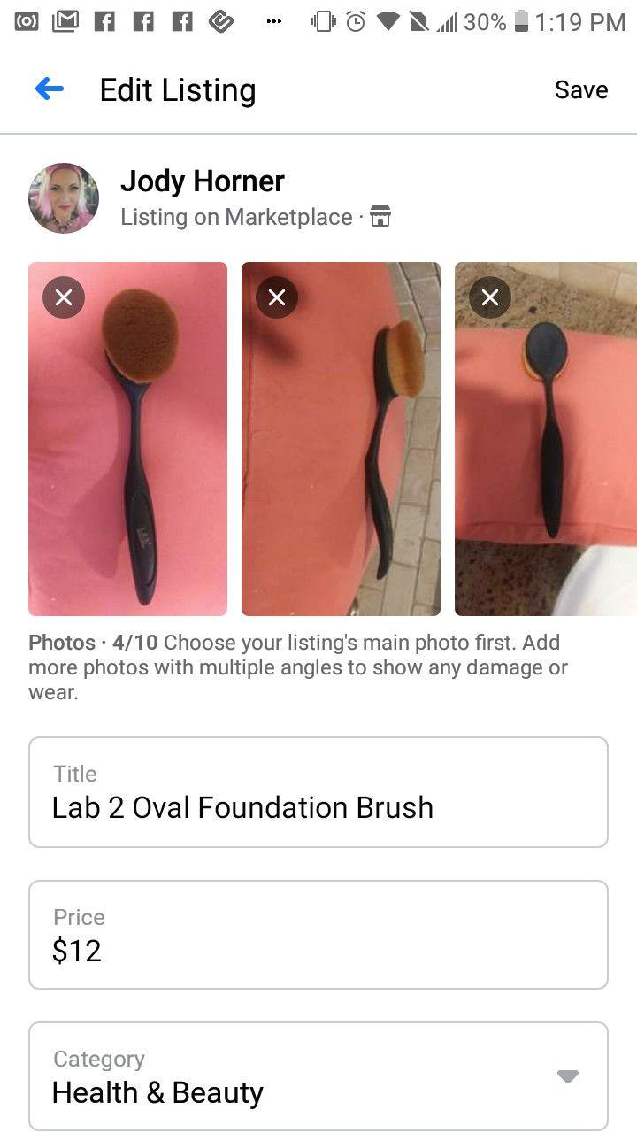 Lab 2 Oval Large Makeup Brush