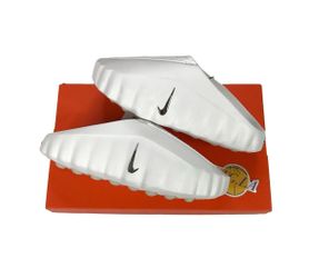 Size 10 - Nike Mind 001 Summit White Womens Slides Clogs Swoosh BNIB