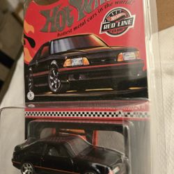 Hot Wheels 1993 Black With Red Line Ford Mustang Cobra R Red Line Club Series