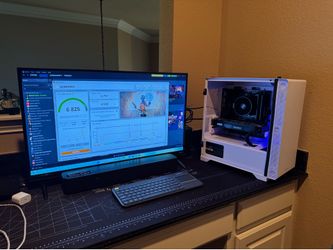 Black and white gaming PC