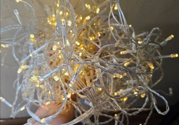 Led Twinkle Curtain Style String Lights - Warm White