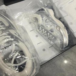 Chanel CC Sneaker Silver