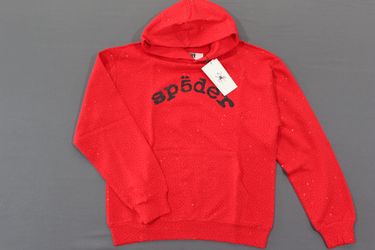 Sp5der VVS Rhinestone Hoodie Size Medium