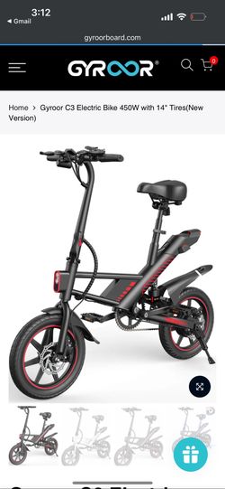 Gyroor C3 Electric Bike 450W with 14" Tires(New Version)