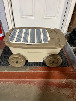 Gardening cart with gardening goodies