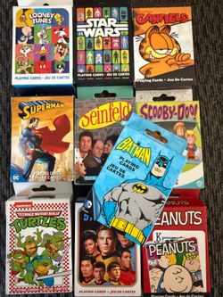 Novelty playing cards , 90s , 80s