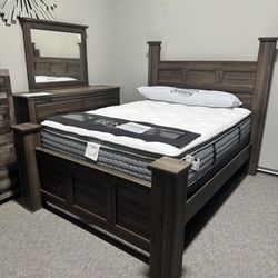 [OM] 🟪 Only $45 initial then take it home 🏡 Brand New Juararo 5 Piece Bedroom Set