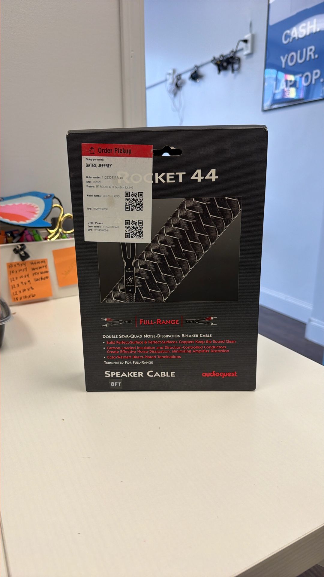 Audioquest Rocket 44 8’ Speaker Cable (New) Free Shipping