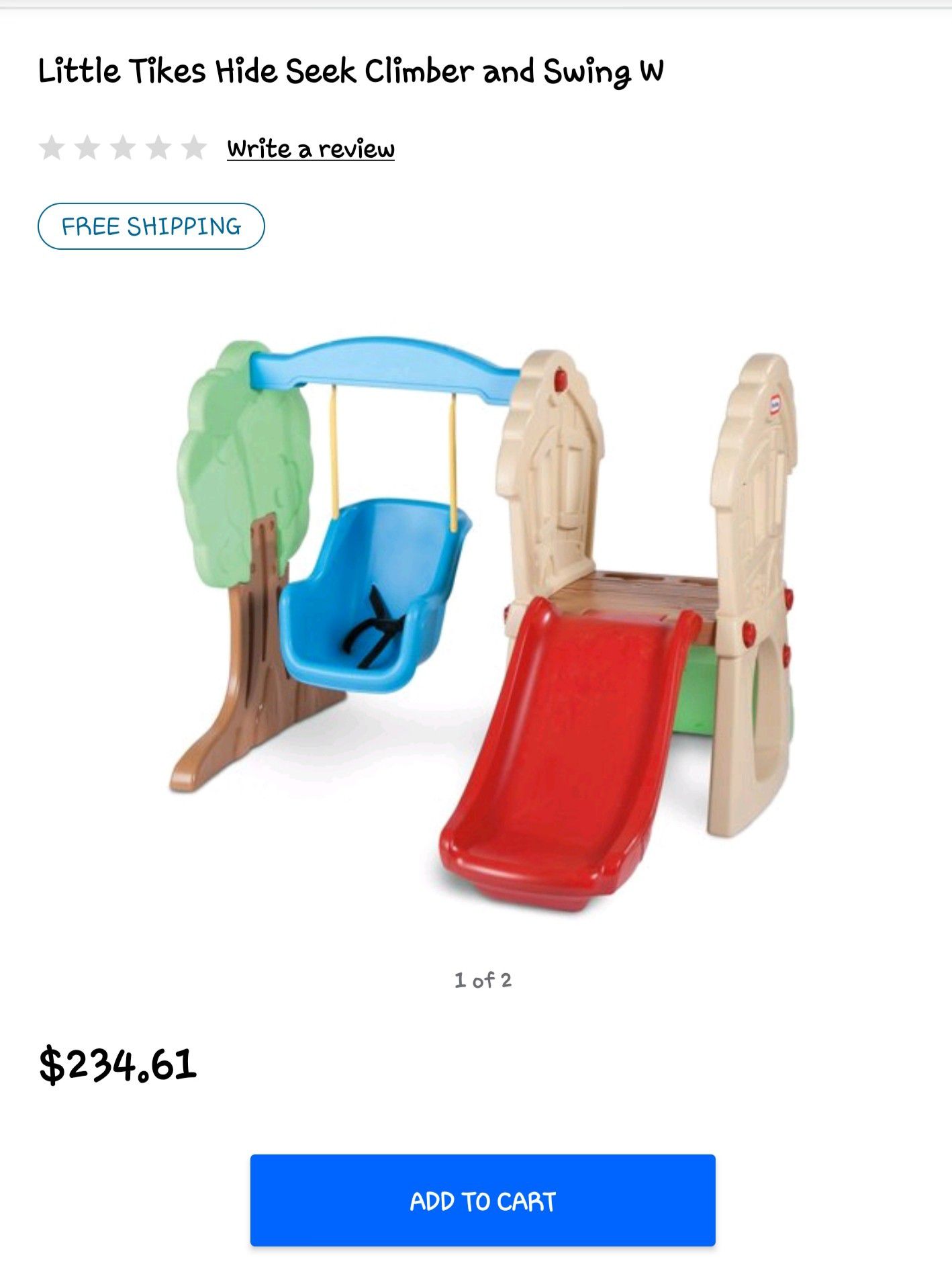 Little Tykes slide and swing set. New in box