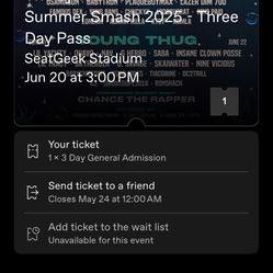 Summer Smash 2025 Ticket