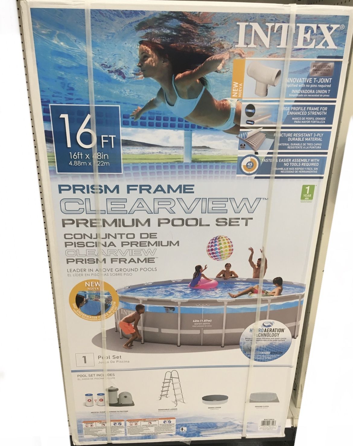 Clearview Prism Frame 16 Foot by 48 Inch INTEX