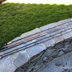 FIVE (5) High Quality LAMIGLAS Spinning & Casting Fishing Rods-EXCEL,XP,Certified Pro 7’-7’2”