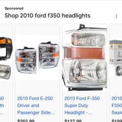 2010 Ford F350 Headlights 
