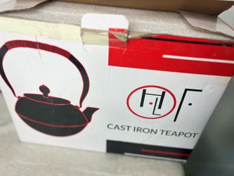 Black Cast Iron Tea Pot Set